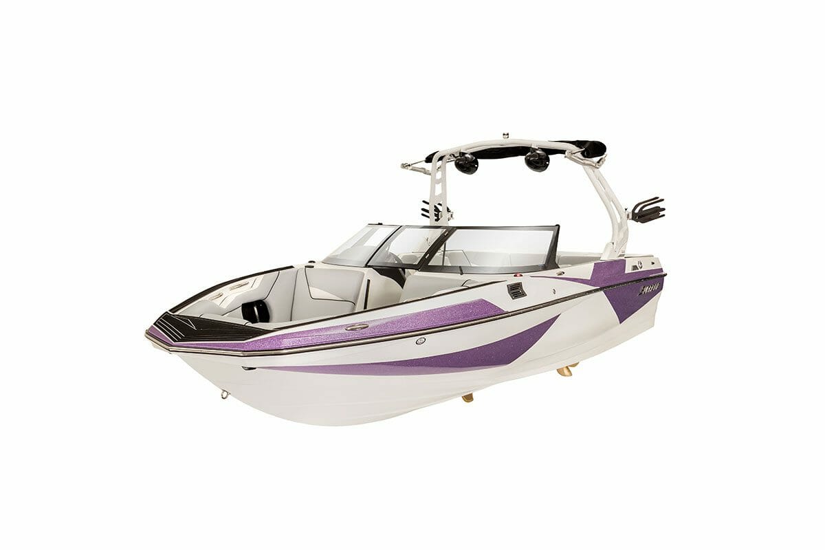 Supreme S211 bow view in purple and white